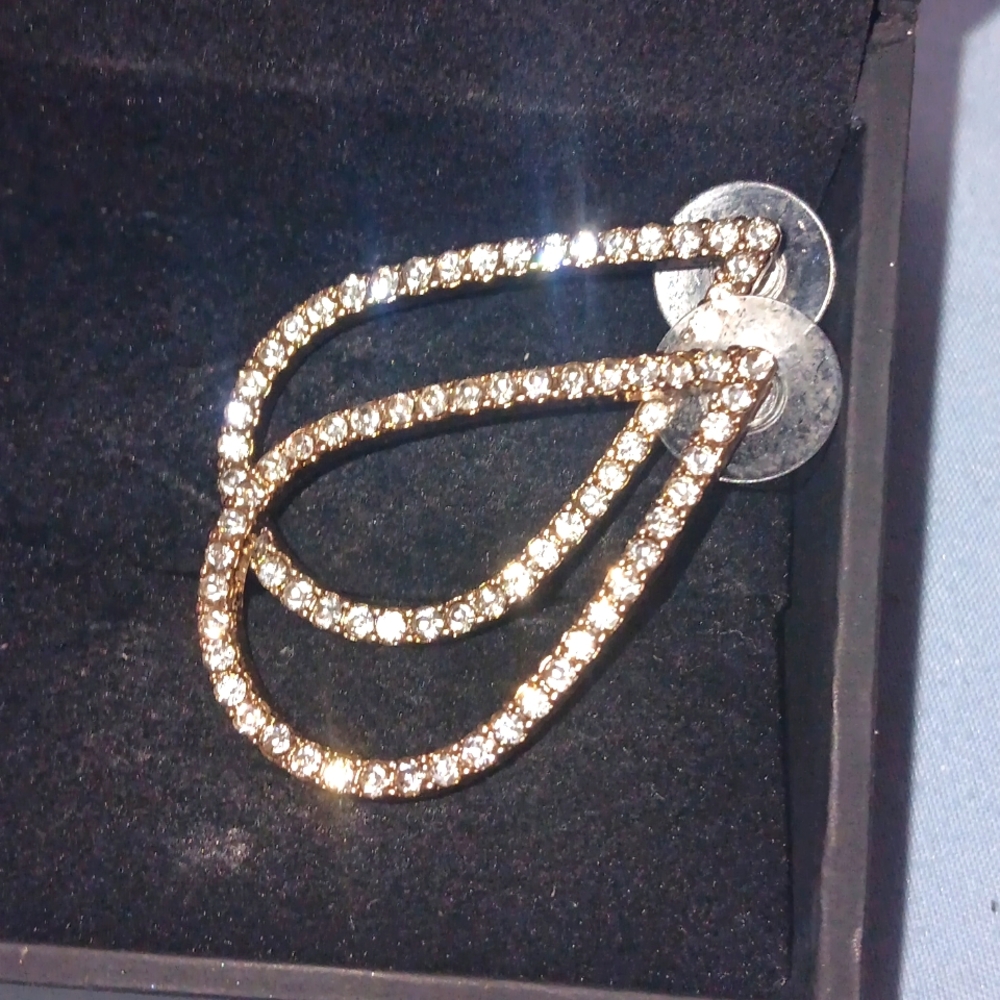 Diamond Dangle Earrings - image 3